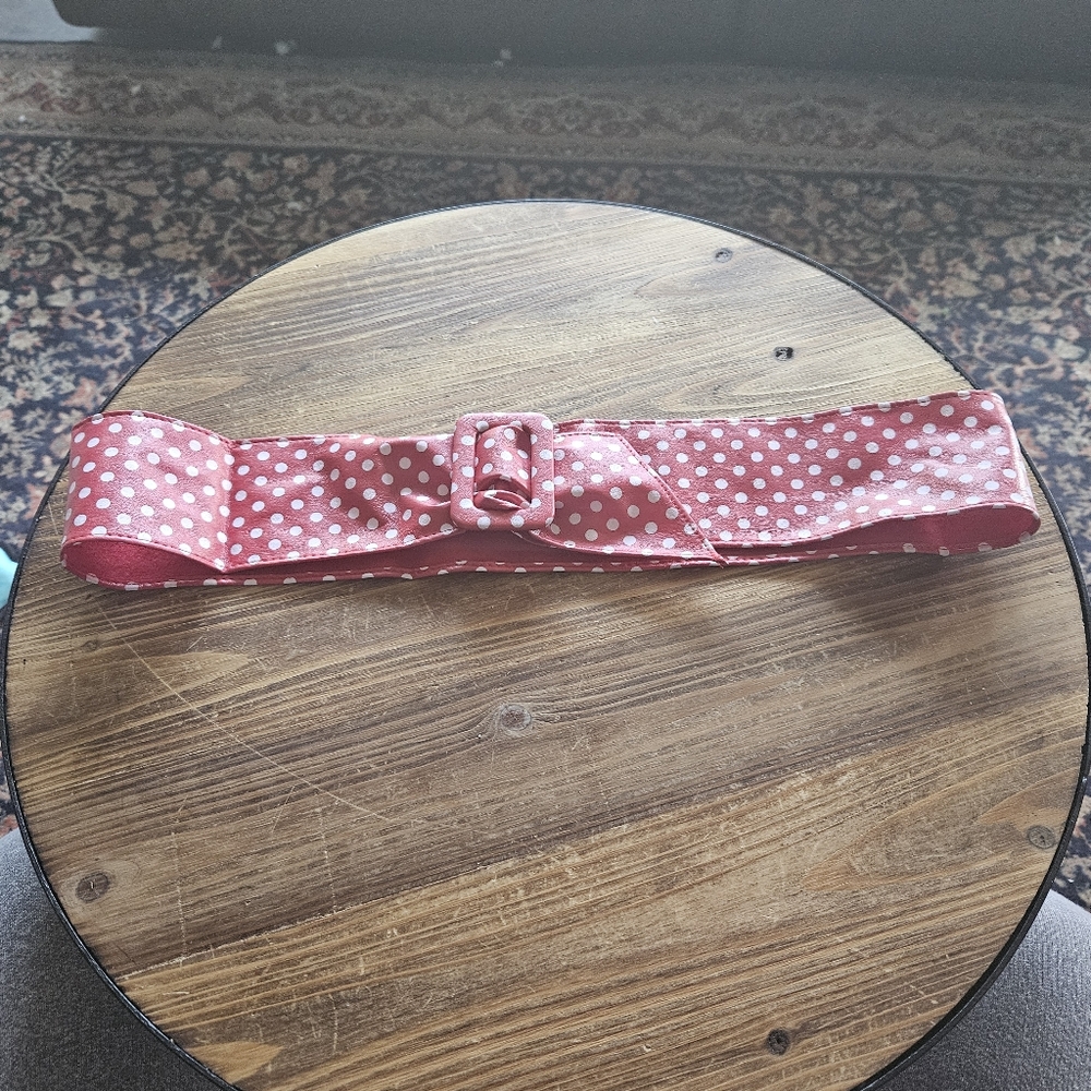 Eclectic Treasures Pink Polka Dot Kids Belt